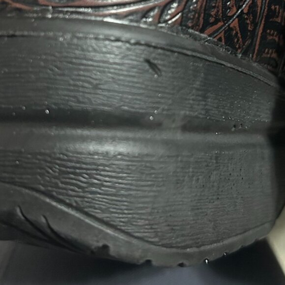 Easy Street Origin Brown Tool Floral Comfort Clogs Women's Size 8 WIDE - Picture 9 of 16